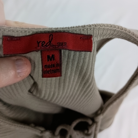 BKE Sexy Barbiecore Tan Lace-Up Summer Casual Tank Top (#1,355) - Picture 2 of 7